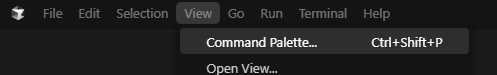 ViewからCommand Palette
